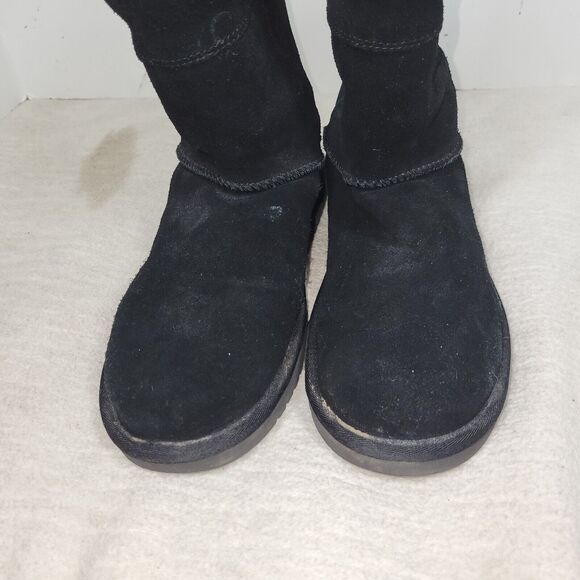 Koolaburra by UGG Boots Womens Size 8 Black Short Lined Suede Winter Cold Fall - Picture 5 of 16